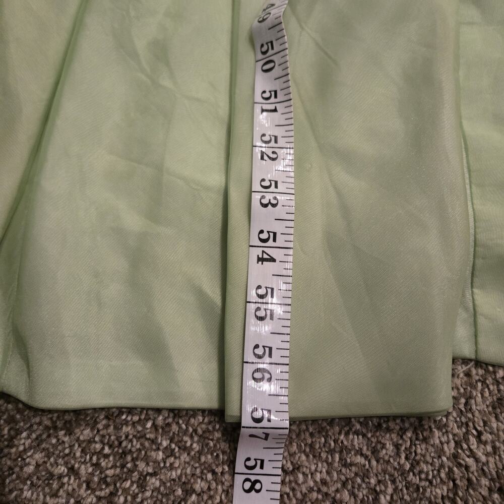 VTG 60s Mint Green Chiffon Long Bow Maxi Dress Union Gown Fits Size XS Retro - Picture 6 of 10